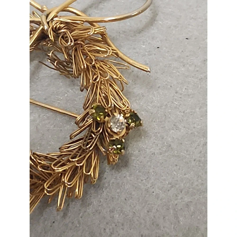 Vintage Christmas Wreath Brooch